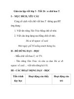 Giáo án tập viết lớp 3 - Tiết 26 : n chữ hoa pot