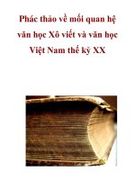 Phác thảo về mối quan hệ văn học Xô viết và văn học Việt Nam thế kỷ XX ppsx