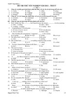 ĐỀ THI THỬ TỐT NGHIỆP NĂM 2011 - TEST 5 docx