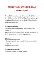 RÈN LUYỆN KĨ NĂNG TÍNH TOÁN TRONG ĐỊA LÍ_1 potx