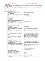 Giáo án lớp 4: MÔN :CHÍNH TẢ GÀ TRỐNG VÀ CÁO (tiêt 7 ) I/ Mục tiêu : + Nhớ và viết chính xác , pptx