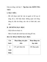 Giáo án tiếng việt lớp 5 - Tập làm văn: KIỂM TRA VIẾT ppsx