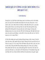 KHÁI QUÁT CÔNG CUỘC ĐỔI MỚI CỦA HỒ QUÝ LÝ_1 pps