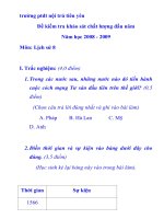 Đề kiểm tra khảo sát chất lượng đầu năm môn lịch sử trường ptdt nội trú tiên yên ppt