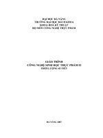 Giáo trình công nghệ sinh học thực phẩm II - Chương 1 pdf