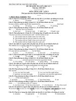 ĐỀ THI KIỂM TRA GIỮA HỌC KỲ I Năm học: 2010-2011 - TRƯỜNG THPT BC NGUYỄN VIỆT DŨNG docx