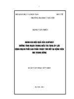 Đánh giá hiệu quả của iloprost đường tĩnh mạch trong điều trị tăng áp lực động mạch phổi sau phẫu thuật tim mở tại bệnh viện nhi trung ương