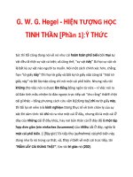 G. W. G. Hegel - HIỆN TƯỢNG HỌC TINH THẦN [Phần 1]:Ý THỨC_5 pps
