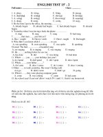 ENGLISH TEST 15'''' - 2 pot
