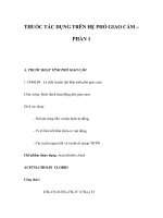 THUỐC TÁC DỤNG TRÊN HỆ PHÓ GIAO CẢM – PHẦN 1 ppsx