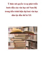 Ý thức nữ quyền và sự phát triển bước đầu của văn học nữ Nam Bộ trong tiến trình hiện đại hoá văn học dân tộc đầu thế kỉ XX_2 ppsx