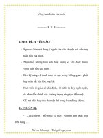 Giáo án chương trình mới: Lớp Chồi Vòng tuần hoàn của nước ppsx