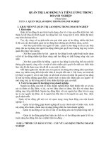 Giáo trình quản trị kinh doanh trong doanh nghiệp xây dựng - Phần 2 Quản lý và tổ chức sản xuất - kinh doanh trong xây dựng – Chương 8 docx