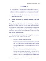 GIÁO TRÌNH MARKETING NÔNG NGHIỆP - CHƯƠNG 10 TỔ CHỨC BỘ MÁY HOẠT ĐỘNG MARKETING VÀ ĐÁNH GIÁ HOẠT ĐỘNG MARKETING TRONG DOANH NGHIỆP pot