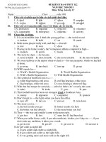 ĐỀ KIỂM TRA 45 PHÚT II NĂM HỌC 2010-2011 Môn: Tiếng Anh lớp 12 doc