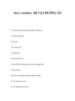 TRẮC NGHIỆM - DỊ VẬT ĐƯỜNG ĂN potx