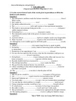 Giáo án Bồi dưỡng học sinh giỏi khối 12: VOCABULARY ppt