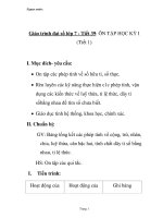 Ngaøy soaïn:Giáo trình đại số lớp 7 - Tiết 39: ÔN TẬP HỌC KỲ I (Tiết 1) pot