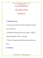 Giáo án chương trình mới: Lớp lá Chủ đề: Du lịch ba miền ppt