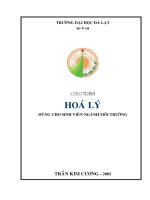 GIÁO TRÌNH HOÁ LÝ part 1 docx