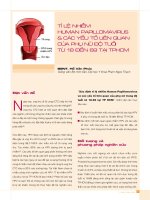 TỶ LỆ NHIỄM HUMAN PAPILLOMAVIRUS & CÁC YẾU TỐ LIÊN QUAN doc