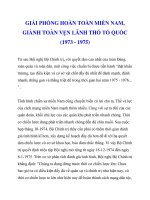 GIẢI PHÓNG HOÀN TOÀN MIỀN NAM, GIÀNH TOÀN VẸN LÃNH THỔ TỔ QUỐC (1973 - 1975)_3 potx