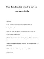 Chẩn đoán hình ảnh bệnh lý U mỡ – cơ mạch máu ở thận ppt