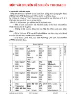 MỘT VÀI CHUYÊN ĐỀ SINH ÔN THI CD&DH Chuyên đề : Mã di truyền pdf