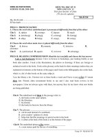 KIỂM TRA HỌC KỲ II MÔN ANH VĂN 12 - Mã đề 524 ppt