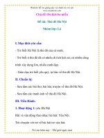 Giáo án chương trình mới: Lớp lá Đề tài: Thủ đô Hà Nội potx