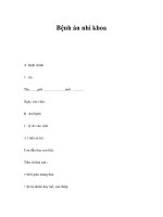 Bệnh án nhi khoa potx