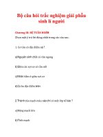 Bộ câu hỏi trắc nghiệm giải phẫu sinh lí người phần 2 ppt