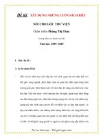 Đề tài:XÂY DỰNG NHỮNG CUỐN SÁCH BIẾT NÓI CHO GÓC THƯ VIỆN pptx