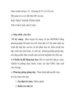 Giáo trình tin học 12: Hệ quản trị cơ sở dữ liệu MS Access BÀI THỰC HÀNH TỔNG HỢP pptx