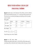 GIẢI TOÁN BẰNG CÁCH LẬP PHƯƠNG TRÌNH_3 ppsx