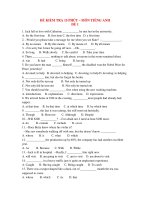 ĐỀ KIỂM TRA 15 PHÚT MÔN TIẾNG ANH- ĐỀ 1 ppsx