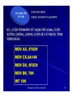 Cấu trúc máy tính và lập trình Assembly : LẬP TRÌNH XỬ LÝ MÀN HÌNH & BÀN PHÍM part 8 doc