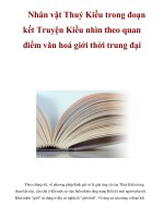 Nhân vật Thuý Kiều trong đoạn kết Truyện Kiều nhìn theo quan điểm văn hoá giới thời trung đại_1 ppsx