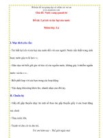 Giáo án chương trình mới: Lớp lá Đề tài: Lợi ích và tác hại của nước pdf