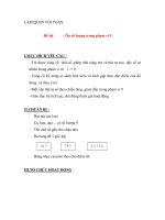 Giáo án chương trình đổi mới LÀM QUEN VỚI TOÁN: Đề tài: Ôn số lượng trong phạm vi 9 pps