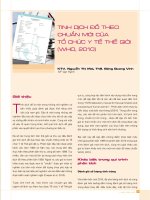 TIÊU CHUẨN TINH DỊCH ĐỒ THEO TỔ CHỨC Y TẾ THẾ GIỚI pot