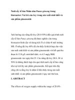 BÁO CÁO KHOA HỌC: 