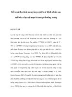 Kết quả thụ tinh trong ống nghiệm ở bệnh nhân sau mổ bóc u lạc nội mạc tử cung ở buồng trứng pdf