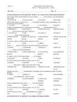 BÀI KIỂM TRA MÔN TIẾNG ANH docx