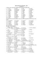 ĐỀ ÔN THI TN NĂM 2011 – SỐ 1 (CÓ ĐÁP ÁN) doc