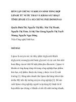 BÁO CÁO KHOA HỌC: 