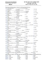 ĐỀ THI THỬ TỐT NGHIỆP THPT NĂM HỌC 2010- 2011 Môn thi: Tiếng Anh - Bài số 6 docx
