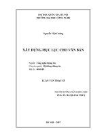 Tự động sinh mục lục cho văn bản