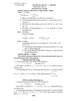 ĐỀ VÀ ĐÁP ÁN THI HỌC KỲ 2 – TOÁN 12(2008-2009) – TP HỒ CHÍ MINH potx