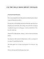 CÁC THỦ THUẬT TRONG HỒI SỨC TIM MẠCH pdf